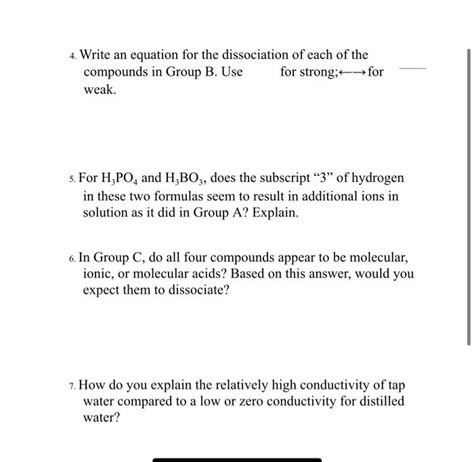 solved  write  equation   dissociation    cheggcom