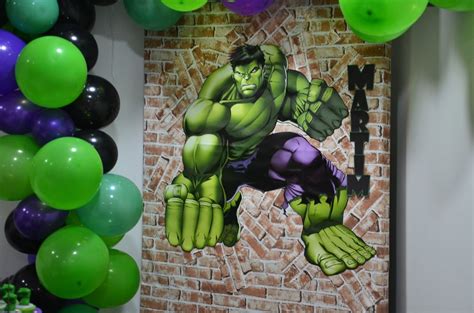 Painel de festa Hulk decoramos em sua casa ou salão de festas Festa