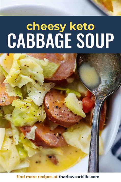 Cheesy Keto Cabbage Soup With Smoked Sausage Artofit