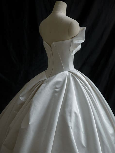 Strapless Ball Gown Silk Duchess Satin Wedding Dress