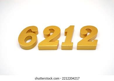 Number 6212 Made Goldpainted Teak 1 Stock Photo 2212204217 | Shutterstock