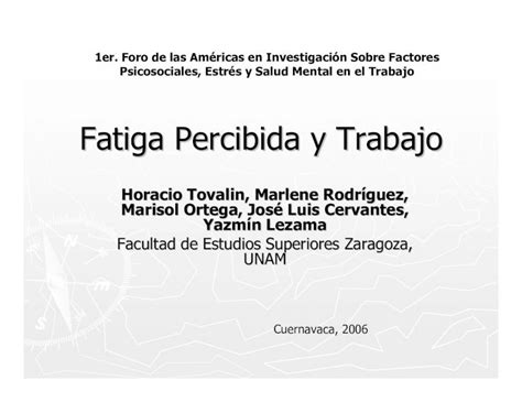 PDF Fatiga Y Trabajo F PDF FileFatiga Percibida Y Trabajo Horacio