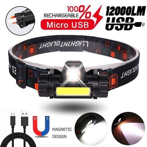 Multifunctional Waterproof Powerful Led Headlamp Xpe Cob Usb