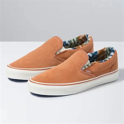 Suede Sherpa Classic Slip On Shop Shoes At Vans