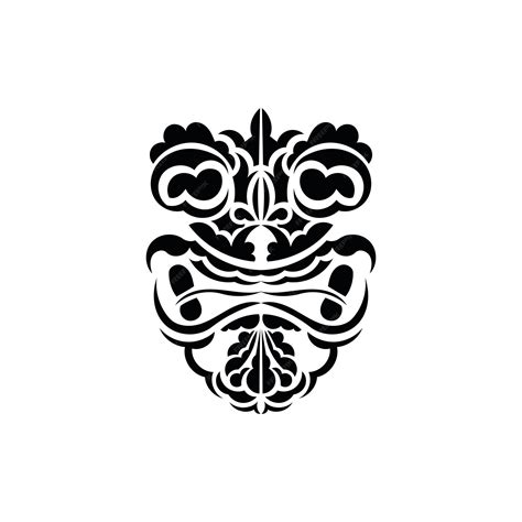 Premium Vector | Pattern mask Black tattoo in the style of the ancient