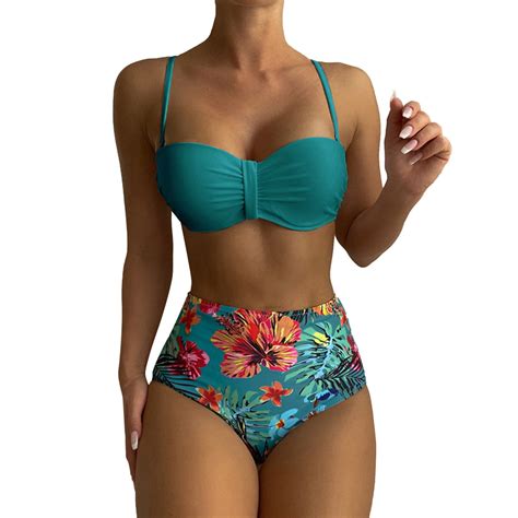 Willbest Swimsuit Womens Bikini Sets High Waisted Two Piece Swimsuits