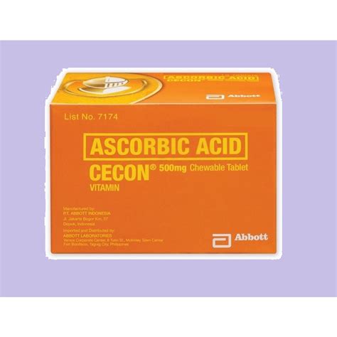 cecon ascorbic acid mg chewable tablet  tablets  pack shopee