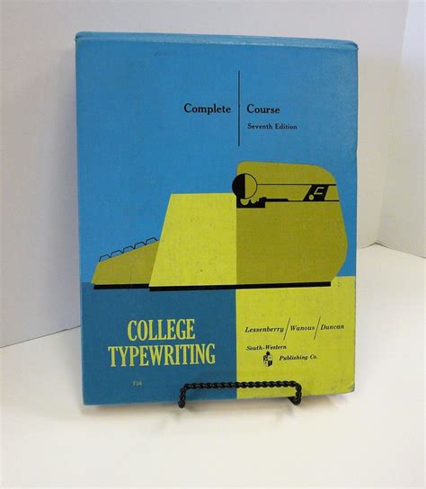 Vintage College Typewriting Book Complete Course Seventh Etsy