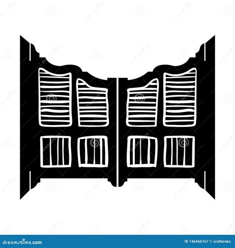 Saloon Door Vector Eps Hand Drawn Vector Eps Logo Icon Silhouette