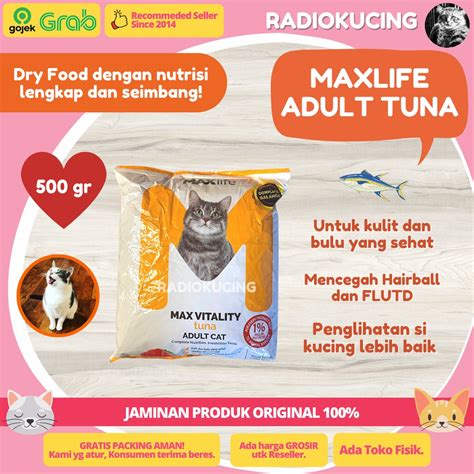 Jual Max Life Maxlife Adult Tuna G Freshpack Dry Food Makanan