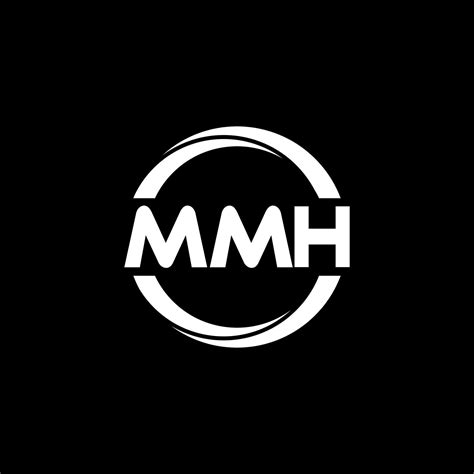 MMH letter logo design in illustration. Vector logo, calligraphy