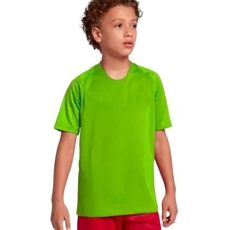 Remera Lisa Set Deportiva Niños Verde Fluo Excelente MercadoLibre