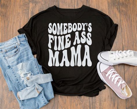 Somebodys Fine Ass Svg Mom Svg Groovy Svg Mama Svg Trendy Etsy