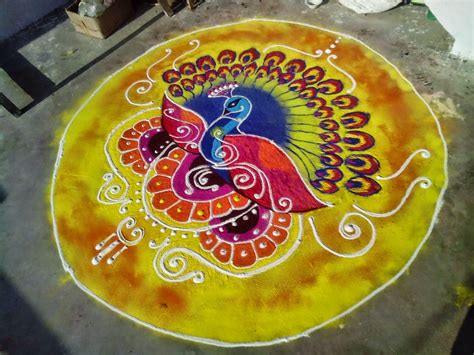 Peacock Rangoli Designs