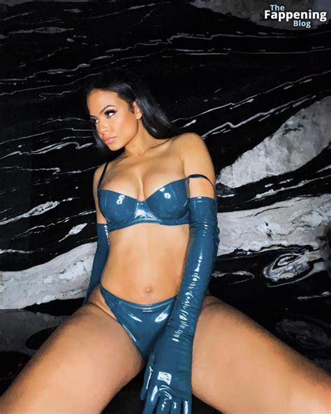 Christina Milian Looks Sexy In A Blue Leather Bikini Photos Thefappening