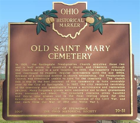 70-31 Old Saint Mary Cemetery - Remarkable Ohio