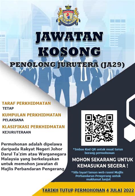 Iklan Jawatan Majlis Perbandaran Pengerang • Portal Kerja Kosong Graduan