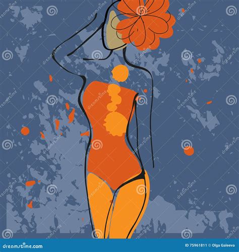 Art Background With Paint Drops And Nude Woman Silhouette Stock Vector Illustration Of Glamour