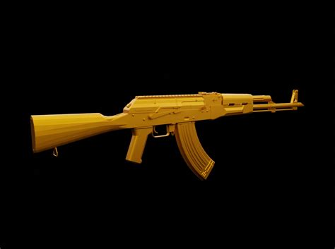 Artstation Ak Akm Pubg Gun Ak 47 Cs Go Rifle Game Gun Resources