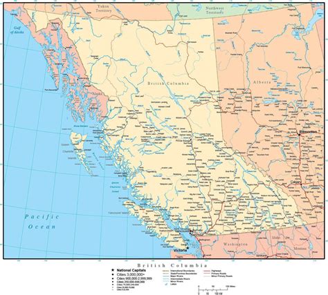 British Columbia Map Regions Free Printable Map Count