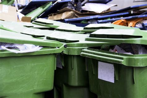 Green recycle bins stock photo. Image of garbage, plastic - 83124620