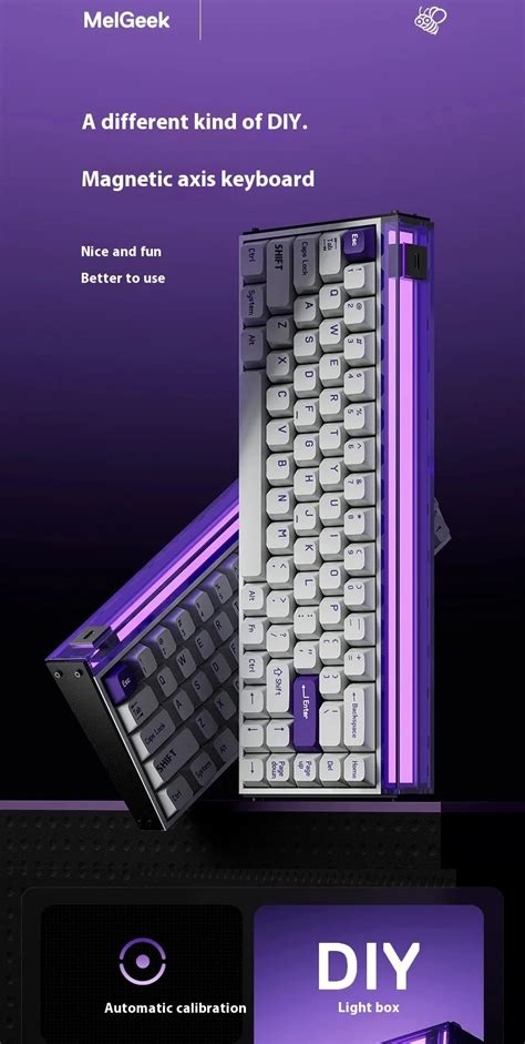 Melgeek Made Mechanical Keyboard Wired Hot Plugging Rgb Rt Magnetic Axis Gaming E Sports