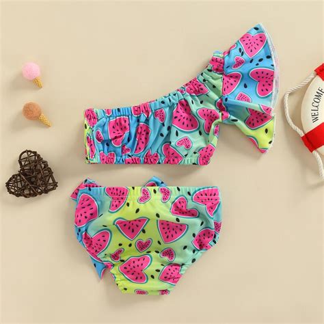 M T Baby Girl Bikini Cute Set Watermelon Print O Vicedeal