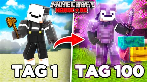 Ich Überlebe 100 Tage in Minecraft Hardcore YouTube