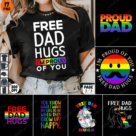 17 PNG Proud LGBTQ Dad Bundle LGBT Png Pride Png Gay Pride Png Lgbt Quotes Png Rainbow Png