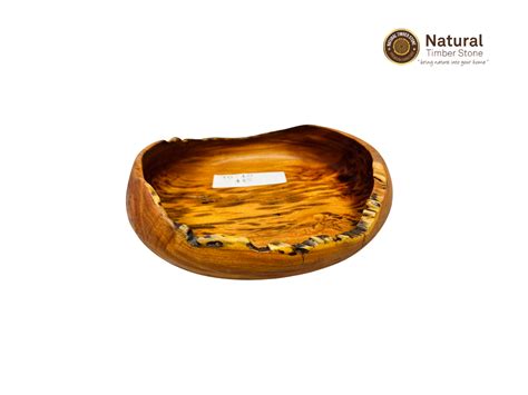 To10 Decorative Timber Bowl Natural Timber Stone