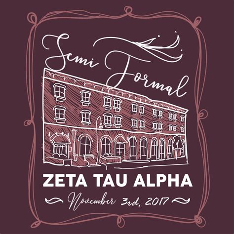 Zeta Tau Alpha Sketchy Formal Design College Hill