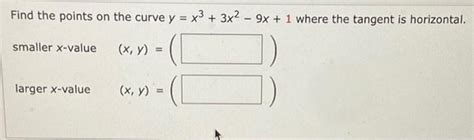 Solved Find The Points On The Curve Y X3 3x2 9x 1