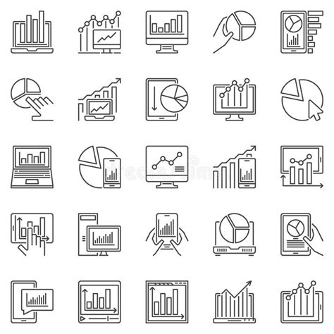 Les Ic Nes D Ensemble De Graphique Et Du Diagramme Dirigent Des