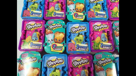 Shopkins Season 1 2 3 2 Pack Blind Baskets Bag Unboxing