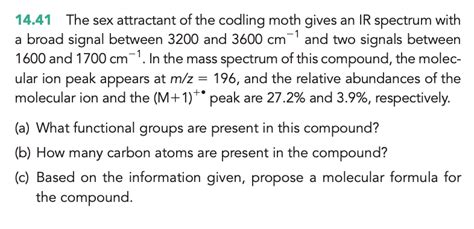 Solved The Sex Attractant Of The Codling Moth Gives An Chegg