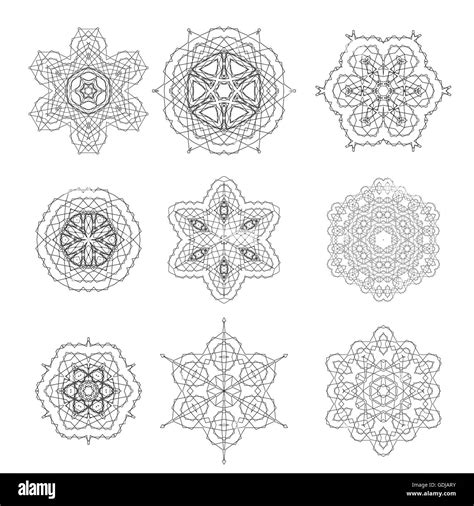 Set Of Rosettes Stock Vector Image And Art Alamy