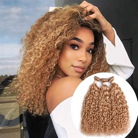 Honey Blonde Curly Weave