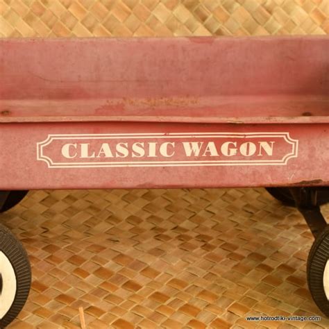 vintage classic wagon red metal wagon  hrtv