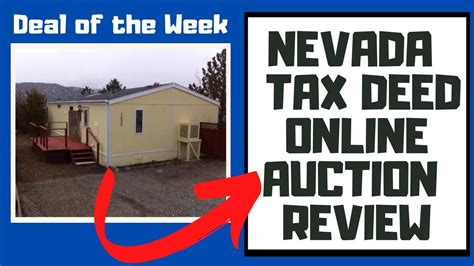 Nevada Tax Deed Homes And Land Sale Review Deal Of The Week Youtube