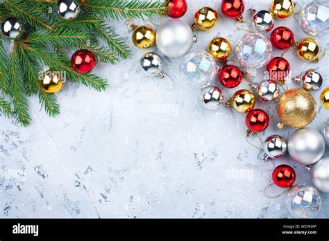 Silver And Red Christmas Background