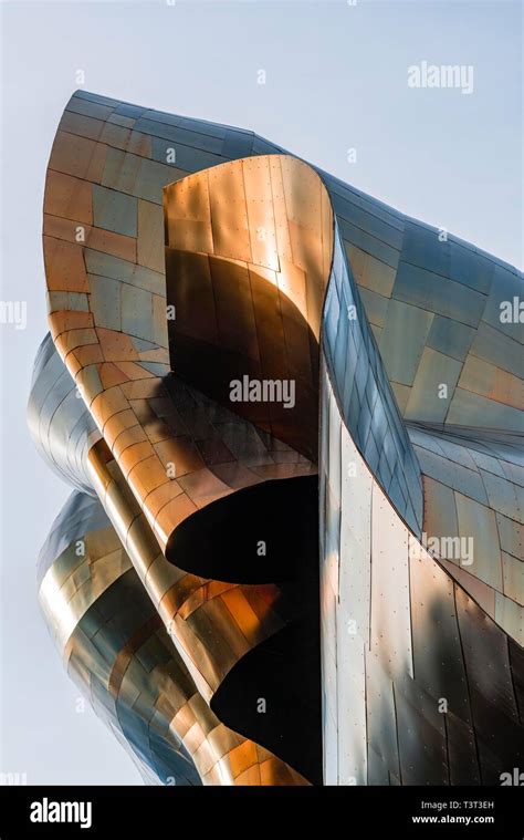 Copper Coloured Exterior Facade Of The Museum Of Pop Culture Mopop