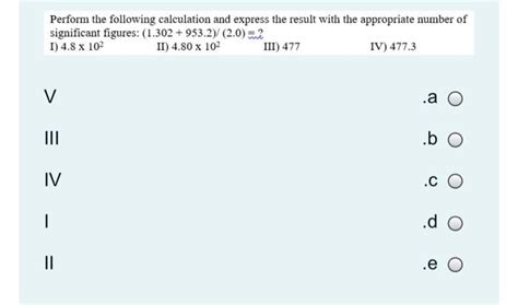 Solved Perform The Following Calculation And Express The Chegg