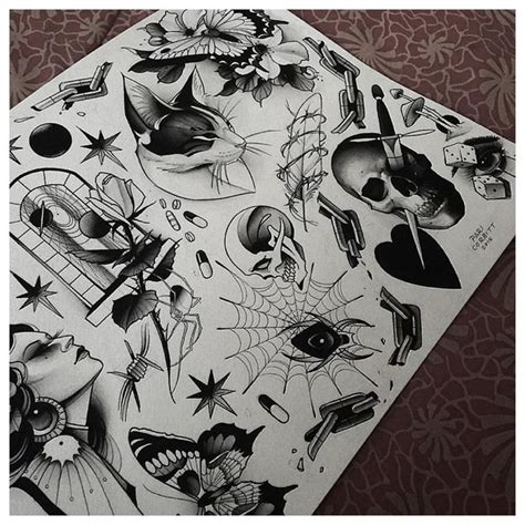 Contemporary Tattooing On Instagram Superb Flash Sheet By Pari