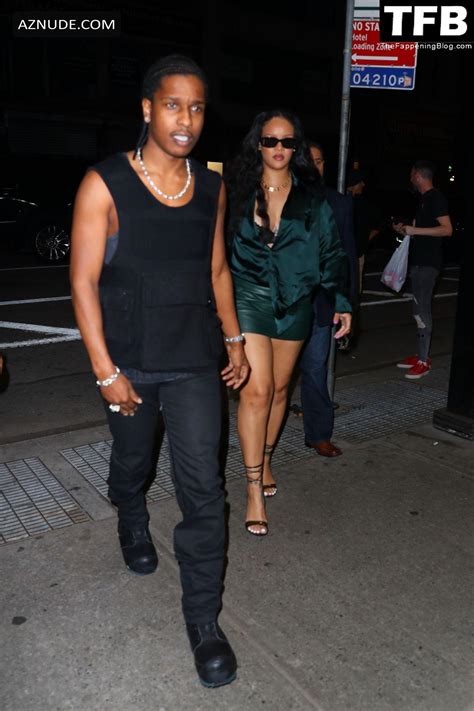 Rihanna Sexy Seen Flaunting Her Hot Legs At The Ned Hotel With Asap Rocky Aznude