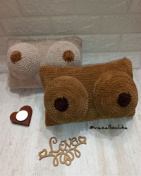 Chest Pillow Travel Pillow Big Tits Pillow Crochet Big Toy Bust Breast Funny Souvenir