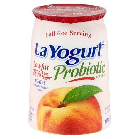 La Yogurt Probiotic Peach Blended Lowfat Yogurt, 6 oz - Walmart.com