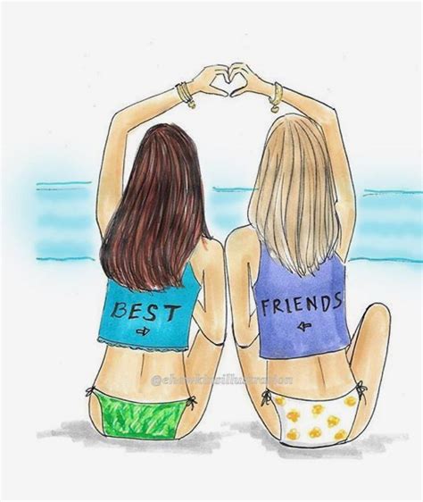 Amigas Por Siempre Monserrat Y Yo Drawings Of Friends Best Friend