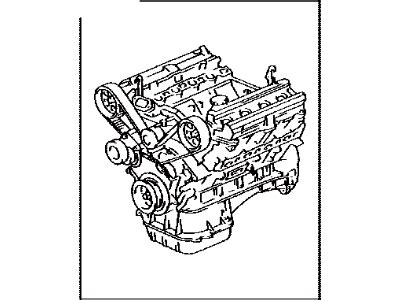 K Genuine Toyota Engine Assembly Partial