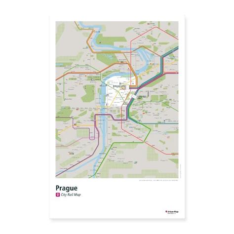 prague rail map city train route map  offline travel guide