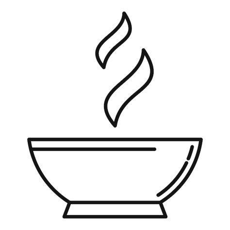 Premium Vector Hot Cooked Bowl Icon Outline Hot Cooked Bowl Vector